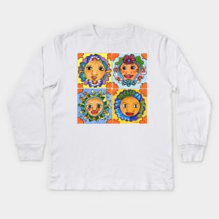 Talavera Senoritas Kids Long Sleeve T-Shirt